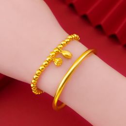 Bangle New Charm Bracelets for Jewelry Making 18 Gold Jewelry Never Fade Gold Original Bracelet Brand Official Store Wedding Braclet