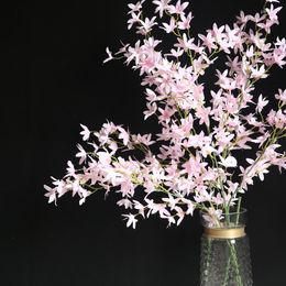 Decorative Flowers Orchid DIY Decoration Artificial Oncidium Cherry Blossom Dancing Home Decor Flores For Large Wedding