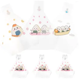 Dinnerware Sets 50 Pcs Cellophane Bags Triangle Rice Ball Packaging Onigiri Decoration Bread 19x15CM Transparent Plastic Japanese Wrapper