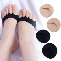Women Socks 1Pair Soft Breathable Invisible Fashion Five Toes High Heels Ruffle Half Insoles All-matching Toe Pad Inserts
