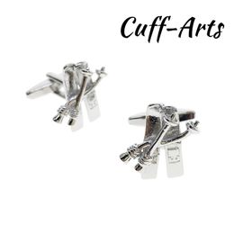 Cufflinks for Men Skis and Poles Skiing Cufflinks Mens Cuff Jewellery Mens Gifts Vintage Cufflinks by Cuffarts C10293