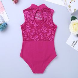 Dancewear YOOJIA Kids Teen Ballet Gymnastics Leotard for Girls Ballet Leotard Bailerina Bodysuit Dancewear Lace Back Dance Costumes 230520