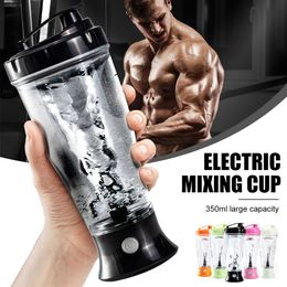 Tumblers Portable Electric Protein Shaker Mixing Cup Fitness Gym Automatic Self Stirring Water Bottle Mixer One button Switch Drinkware 230520