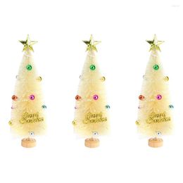 Christmas Decorations Mini Tree DIY 3pcs Festive Items Home Decoration White Green Blue Navidad Xmas Ornaments Artificial