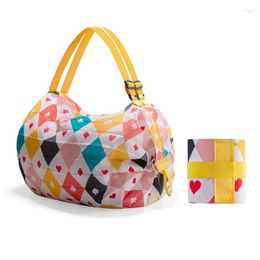 Storage Bags Foldable Portable Shopping Bag Eco-friendly Resuable Waterproof For Grocery Travel Shoulder Large Handbags