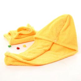 All-match Microfiber Hair Towel Wrap Shower Caps Women Coral Fleece Super Absorbent Quick Dry Hairs Turban Drying Curly Long Thick Spa Bathing Cap 5pcs