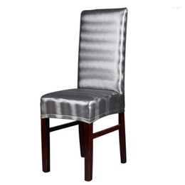 Chair Covers Cover Protective El PU Leather Dining Room Home Decoration Elastic Stretchable Solid Restaurant Waterproof Oilproof