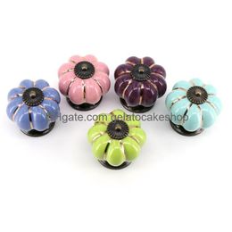 Other Household Sundries 4X4X4 Cm Kitchen Cabinets Knobs Bedroom Cupboard Ders 7 Colours Ceramic Door Pl Drop Delivery Home Garden Dhprw