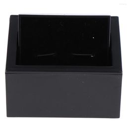 Jewellery Pouches Black Plastic 360 Degree Swivel Cufflinks Case Box Display For Mens