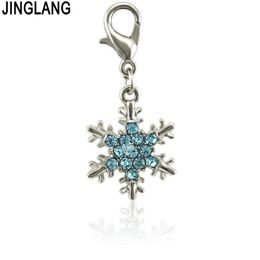 charms JINGLANG Alloy Antique Silver Mixed Snowflake Charm Pendant Findings Christmas Crafts Jewellery Making Accessories 30 Pcs