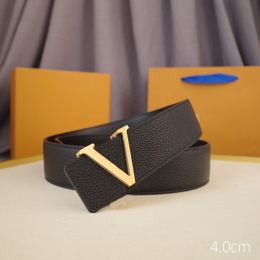 Cinturón de diseñador para hombre Mujer Moda Cinturones de cuero genuino de lujo Ancho de letra casual 40 mm Alta calidad con caja AAA