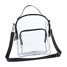 Evening Bags Transparent Crossbody Bag Versatile With Top Handle Zipper Closure Clear