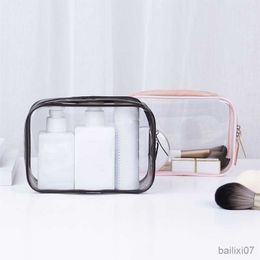 Cosmetic Bags Cases Transparent Women Travel Makeup Bags Clear Zipper Cosmetic Case Travel Wash Bag Small Pouch Clutch Bag Organiser