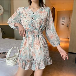 Women's Jumpsuits & Rompers Retro Fashion Soft Chiffon Women Jumpsuit Temperament Three Quaters Sleeves Short Overalls