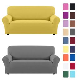 Chair Covers 22 Solid Colours Funda Sofa Elastica 1 2 3 4 Seater Chaise Cover Lounge