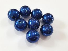 Beads (Choose Size First) 10mm/12mm/20mm Dark Blue Glitter Effect Acrylic Pearl Beads