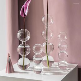 Vases Glass Flower Vase For Home Decor Decorative Terrarium Containers Table Ornaments Desktop Small