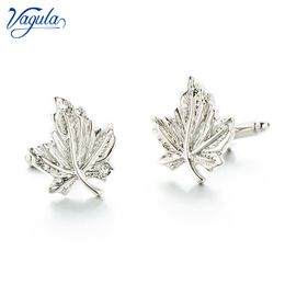 VAGULA New Cufflinks Wedding Gift Suit Shirt Buttons Maple Leaf Cuff links Top Luxury Brand Round Bonito Gemelos 326