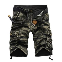 Mens Shorts Summer Cargo Men Cool Camouflage Cotton Casual Short Pants Brand Clothing Comfortable Camo No Belt 230519