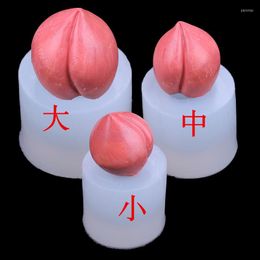 Baking Moulds 3D Longevity Peach Birthday Celebration Cake Decorative Ornaments Silicone Mold DIY Soap Candle Mousse Western Point Mould