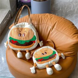 Evening Bags Cartoon Shoulder For Women Hamburger Pattern Crossbody Bag Purse Fashion Messenger Handbag Totes Pouch