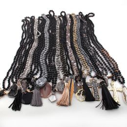 Necklaces Wholesale Fashion 20pc Mix Colour Black/Gray Necklace Handmade Women Jewellery