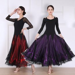 Stage Wear Waltz Ballroom Dancing Dresses Adult 2023 High Quality Standard Modren Dance Skirt Senior Competition Dress Women