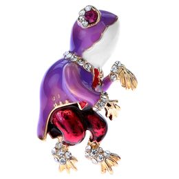 CINDY XIANG Cartoon Cute Frog Brooches For Women Animal Design 2 Colours Kids Accessories High Quality New 2023