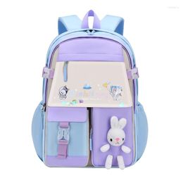 School Bags Cartoon Multi Pocket Nylon Backpack Travel Anti-theft Rucksack Cute Casual Daypack Primary Bag For Girls Student