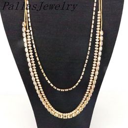 Necklaces 5Pcs chain tennis necklace fashion Jewellery iced out women with high quality crystal gold Colour chocker chain