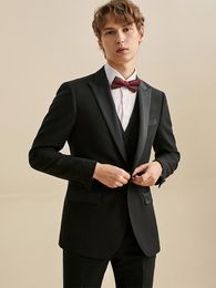 Men's Suits Black Tuxedo For Men Slim Fit Blazer Sets Wedding Groom 2023 Summer Prom Man Clothing Plus Size 58A 44A Normal Clothes