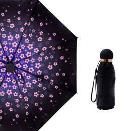 Umbrellas 8K Ribs Portable Travel Pocket Umbrella Rain Woman Ultralight Increase Cooperation Anti-UV Sun Fold Paraguas