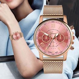 Wristwatches Ladies Quartz Watches Luxury Chic Sport Military Stainless Steel Dial Leather Band Wrist Watch Movement Wristwatch 10.24