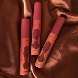 Lip Gloss 6 Colors Velvet Matte Lipstick Long Lasting Milk Tea Color Artistic Woman Red Liquid Korean Cosmetics Makeup