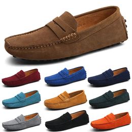 2023 Men Casual Shoes Black Blue Orange Grey Green Brown slip-on sneakers Size 40-45 Colour 8