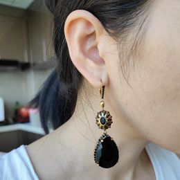 Huggie Huggie Earrings With Glass Designs Jewelry For Women Gold Plated Drop Earrings Gift Trendy Earring
