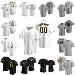 Team Baseball 10 Bryan Reynolds Jersey 41 Carlos Santana 3 Ji Hwan Bae 14 Rodolfo Castro 18 Austin Hedges 13 KeBryan Hayes 53 Heath Hembree Stitched Men Women Youth H-D