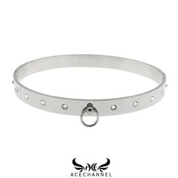 Torques polished shining stainless steel slave choker necklace fetish wear torque woman Jewellery