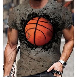 Men's T-Shirts Outdoor Basketball Sports T Shirt Fashion Quick Dry Material Men's Oversized T-shirt Leisure O-neck Short Sleeve Tops Tracksuits 230519