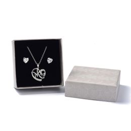 Boxes 15/24pcs Square Paper Jewellery Box with Sponge Cardboard Necklace Earrings Jewellery Box Valentine Gift Packing Case 7.5x7.5x3.6cm