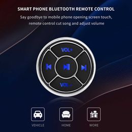 Car Car Car Motorcycle Bike Wireless Bluetooth Media Remote Controls Buttonsteering Wheel Controller Mp3 Music Play for Phone Tablet