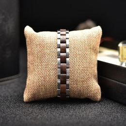 Bangle DODO DEER Wood Stainless Steel Bracelet for Women Ladies Fashion Jewelry Men Adjusted Strap in Gift Box Dropship