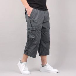 Mens Shorts Cargo Summer Loose Casual Pants Elastic Waist Large Size Outdoor Jogging Sweatpants Trend Multi Pockets 230519