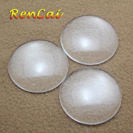 Polish Freeshipping 100pcs Hot 20/25/30/35/38/40/50mm Round Flat Back Transparent Clear Glass Cabochon For DIY Charm Jewellery Making