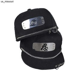 Ball Caps Men's Shorts Autumn Punk Style Metal Ninja Cosplayer Hip Hop Flat Cap for Men Women Unisex Japanese Smiple Anime Snapback Hat Fit Cool PY24 J230520