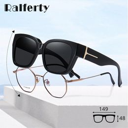 Sunglasses Ralferty Oversize Overlay Polarized UV400 Anti UVA UVB TR90 Light Weight Can Cover On Glasses Driver Shade 230519
