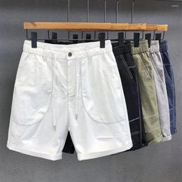 Men's Shorts Chic Summer Cargo Solid Colour Soft Zipper Button Closure Men Sweatpants Hip Hop Male Clothing