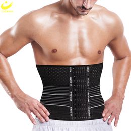 Modellatori per il corpo da uomo LAZAWG Cintura per allenatore in vita da uomo per cintura dimagrante Perdita di peso Pancia avvolgente Vita Cincher Body Shaper Fat Gym Sport 230519