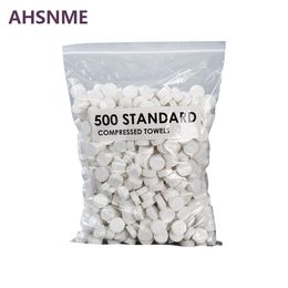 AHSNME 500PCS disposable compressed towel 22*24cm Outdoor travel towel Nonwoven tablet Hand towel fishing BBQ portable towel