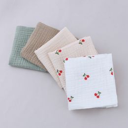 1/5 Pcs 4 Layer Baby Handkerchief Soft Absorbent Gauze Burp Cloth Kids Wipe Cloth Newborn Face Towel Bibs Feeding Bath Towel